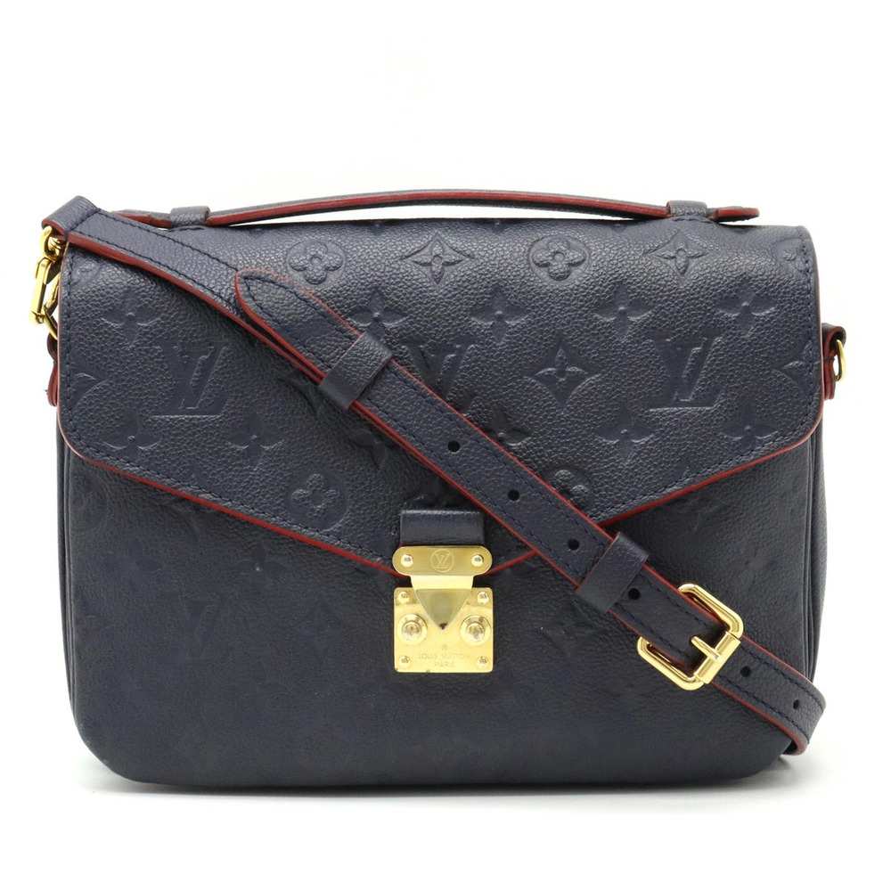 Louis Vuitton Monogram Empreinte Pochette Metis 2way Shoulder Bag Marine Blue